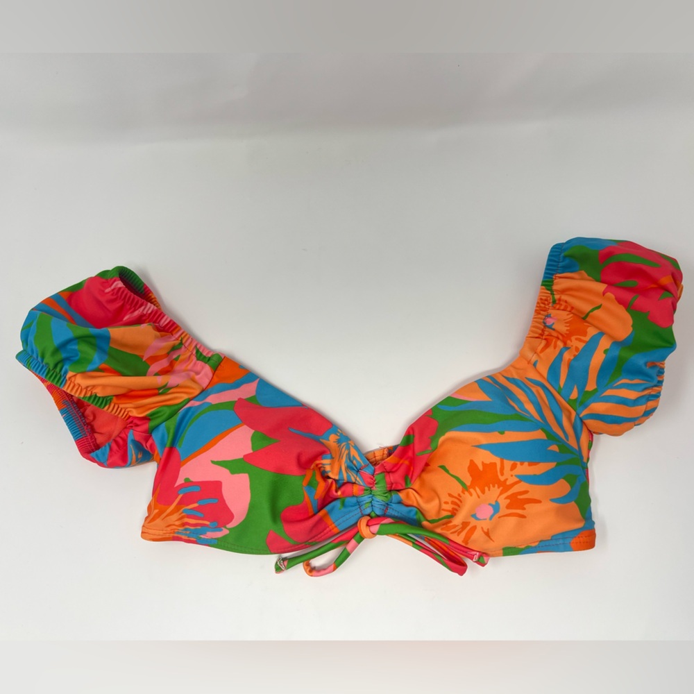Tropical Print Bikini Set Colorful Floral Flower Pattern Bathing Suit Swim Wear - Picture 3 of 17